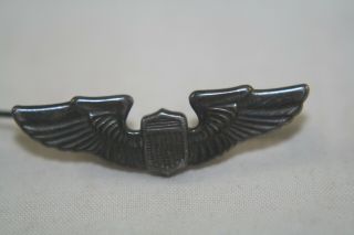 2 Wwii Era Army Air Corps Pilot Wings Sterling 1 3/8 " Collectible Pin