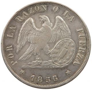 Chile Peso 1856/5 Very Rare T68 335