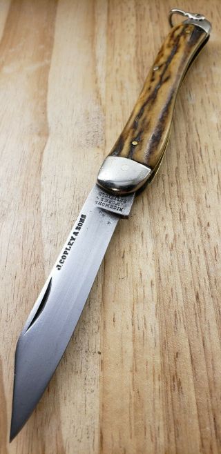 Vintage J Copley & Sons Knife/ Richmond Stag Handle Folding Knife/ England