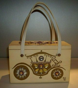 Vintage 60s Mid Century Enid Collins Box Bag Carriage Trade,