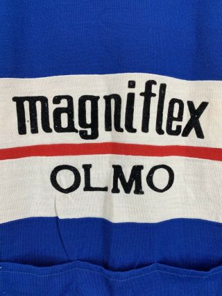 Vintage 70s 80s Castelli Magniflex Olmo Italian Professional Cycling Team Jersey 7