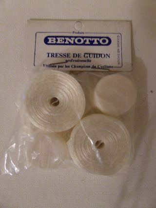 Vintage Nos Classic Benotto Professional White Bar Tape For Cinelli 3ttt Bars