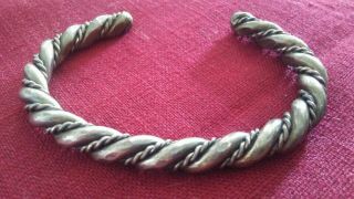 Vintage Sterling Silver 925 - Navajo Braided Twisted Rope Cuff Bracelet - 31 Gram