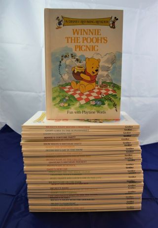 A Disney Rhyming Reader Complete 30 Book Set 1988 Vintage -