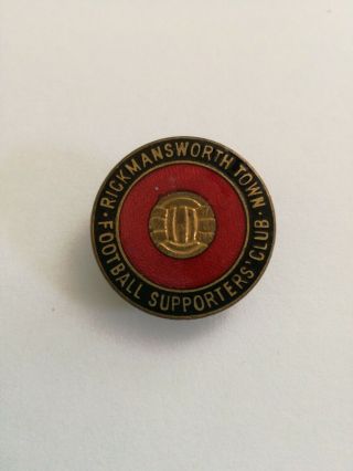 Vintage Enamel Rickmansworth Town Football Supporters Badge