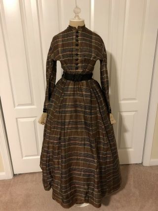 1860’s Civil War Dress Antique 3 Piece