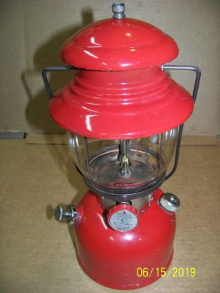 Vintage Coleman 200 Lantern,  Rare Brass Fount - Made In Canada - Dated 5/60