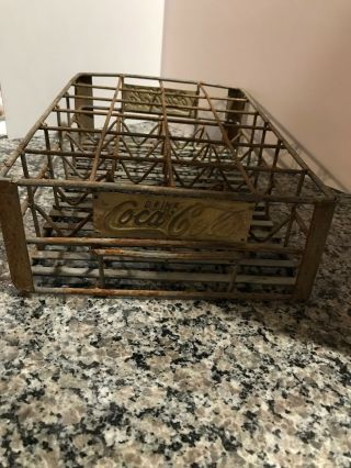Vintage COCA - COLA Metal Bottle Storage Crate - 16x11x4 4
