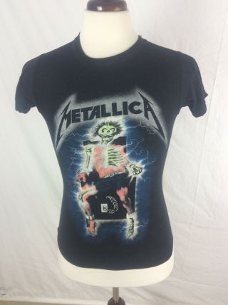 Vintage 80s 1985 Metallica Kill Em All Ride The Lightning T - Shirt Metal Tour S