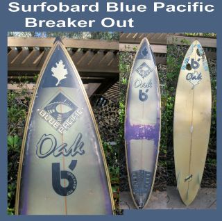 Surfboard Blue Pacific Oak Breaker Out Classic Vintage Surf Board Found In Sd