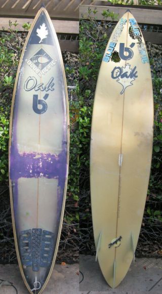 surfboard Blue Pacific Oak Breaker Out Classic Vintage Surf Board Found in SD 2