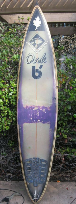 surfboard Blue Pacific Oak Breaker Out Classic Vintage Surf Board Found in SD 3