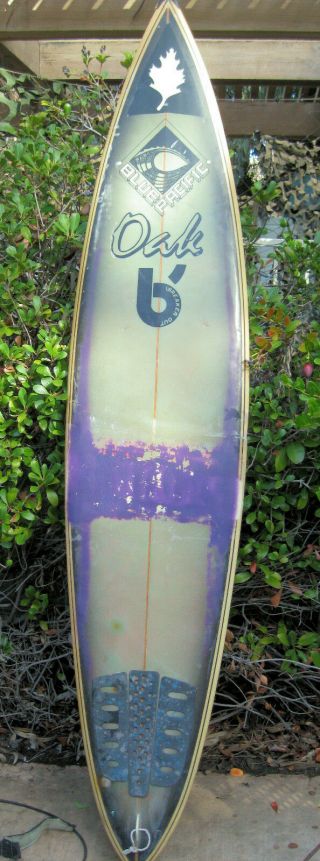 surfboard Blue Pacific Oak Breaker Out Classic Vintage Surf Board Found in SD 4