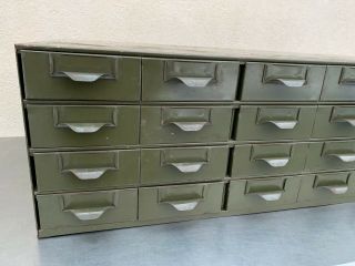 Vintage Lyon Industrial Metal Storage Cabinet Bin 24 Drawers Made in York Pa. 4