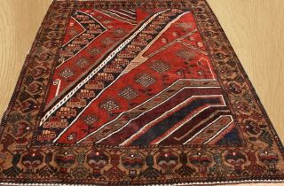Authentic Hand Knotted Vintage Afghan Taimani Balouch Wool Area Rug 6 X 5 Ft