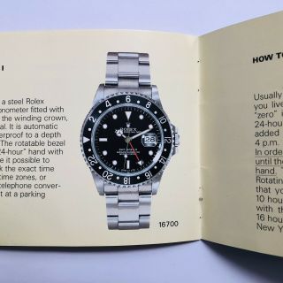1993 Vintage Rolex GMT - Master GMT 16710 16719 16718 16700 Booklet 3