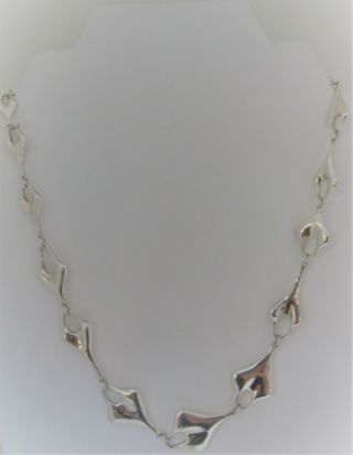Rlm Studio Vintage Sterling Silver Graduated Fancy And Heavy Links Necklace