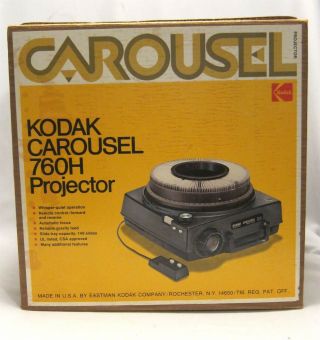 Vintage 1978 Kodak Carousel 760h Slide Projector W/ Remote Control Great