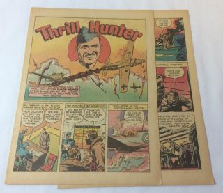 1944 3.  5 Page Cartoon Story Rcaf Pilot Officer Claude Weaver Canada