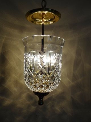 VINTAGE WATERFORD 3 LIGHT BELL CEILING PENDANT CHANDELIER MADE IN IRELAND 6