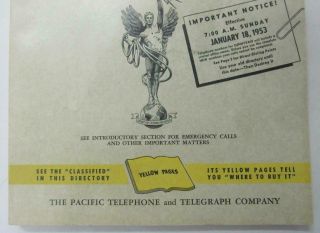 PALO ALTO PACIFIC TELEPHONE YELLOW PAGES DIRECTORY BOOK 1953 VINTAGE PHONE RARE 2