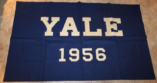 Vintage Yale Football Huge Banner 1956 Ivy League Champions 61 3/4 " By 37 1/2 "