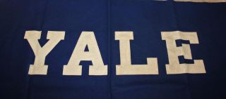 VINTAGE YALE FOOTBALL HUGE BANNER 1956 IVY LEAGUE CHAMPIONS 61 3/4 
