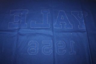 VINTAGE YALE FOOTBALL HUGE BANNER 1956 IVY LEAGUE CHAMPIONS 61 3/4 