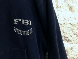 Vintage CHAMPION Reverse Weave FBI Physical Training Unit Sweatshirt Hoodie M 3