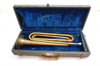 Vintage Rexcraft Official Bugle Boy Scout Of America Bsa With Hard Shell Case