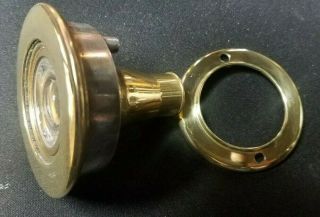 Vintage Solid Brass 360 Moveable Peep Hole Rare Awesome Nautical Rare