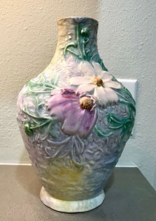 Vintage Weller Pottery Silvertone Lamp Base - Vase -