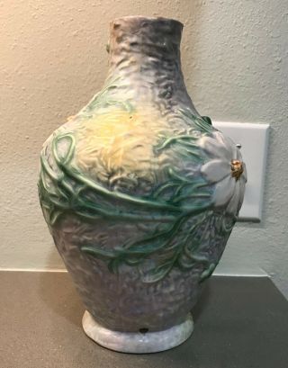 Vintage Weller Pottery Silvertone Lamp Base - Vase - 4