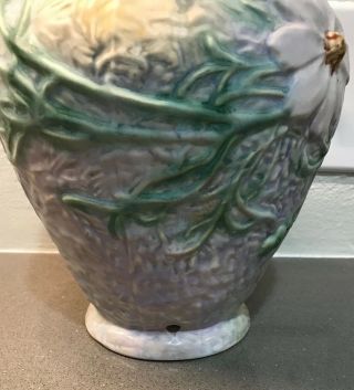 Vintage Weller Pottery Silvertone Lamp Base - Vase - 5