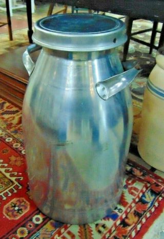 Vintage 40 Qt Stainless Steel Milk Can 10 Gal Firestone Steel Products Co 72206