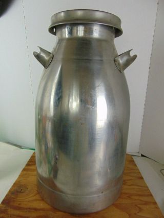 Vintage 40 qt Stainless Steel Milk Can 10 gal Firestone Steel Products Co 72206 3