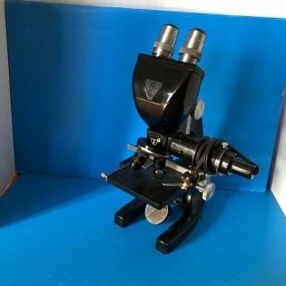 Vintage Bausch & Lomb Binocular Uprght Microscope
