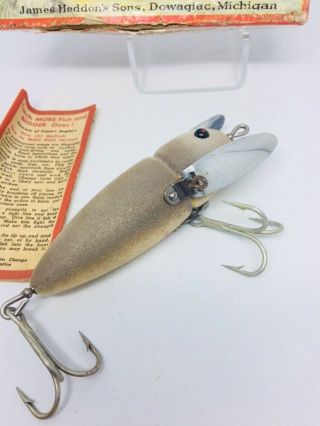 Vintage Tough Heddon Crazy Crawler Fishing Lure 2150 MUSKY MOUSE WOW 3