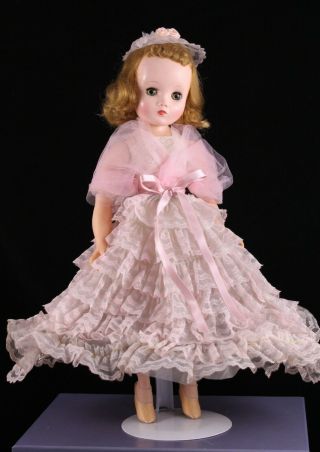 Vintage Madame Alexander Elise Doll 1950s Hard Plastic Face Blonde 15 