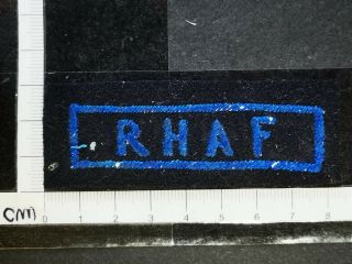 Embroidery Patch Rhaf To Identify - Rhodesian ? Ww2 Raf Uk United Kingdom ?