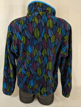 Vintage PATAGONIA Synchilla Fleece Snap - T Leaves Pullover Jacket LARGE USA RARE 3