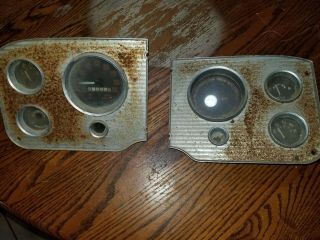 1955 - 59 Gmc Speedometer Gauge Cluster Set.  Oem Rare,  Vintage,  Parts/restore