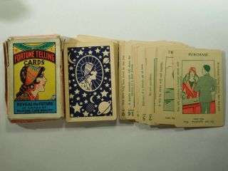 Fortune Telling Cards Gypsy Lore Vintage 1920s Card Game 43 Cards Directions