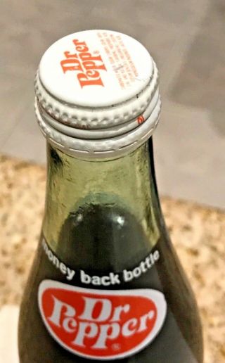 Vintage Dr.  Pepper 1972 Miami Dolphins Orange Bowl Souvenir Bottle Full 6