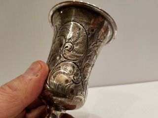 GIANT LARGE STERLING SILVER KIDDUSH GOBLET AMERICAN JUDAICA 3