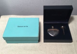 Tiffany & Co.  Vintage Sterling Silver Heart Shaped Perfume Bottle Funnel & Box
