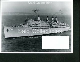 Wwii Us Navy Repair Ship Photograph Uss Ar - 6 Ajax Photo 8x10