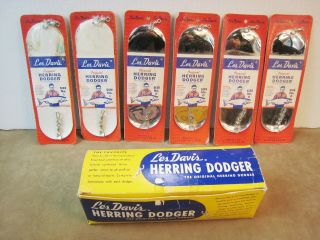 Nos Vintage Les Davis Size " 0 " & " 1 " Herring Dodger Trolling Flashers