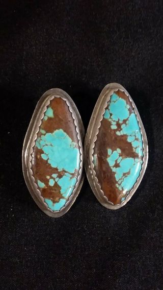 Southwest Native Styled Silver And Turquoise Jewelry Earrings