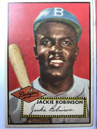1952 Topps Jackie Robinson 312 - Card - Vintage Old Baseball Card